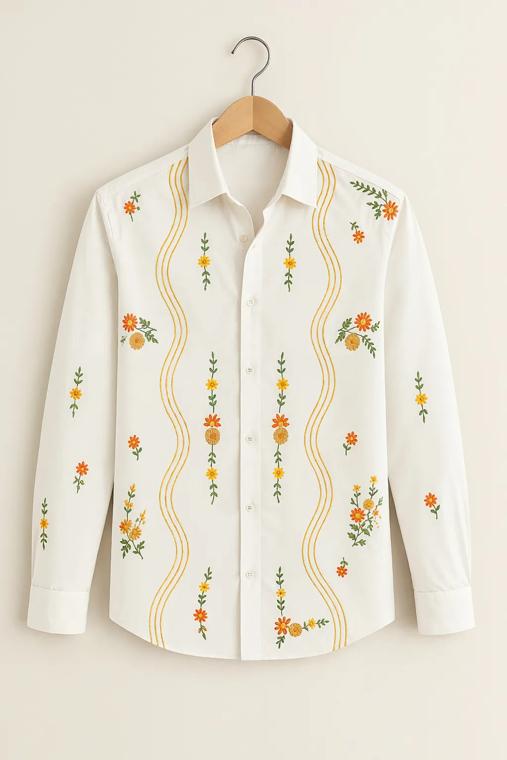 Men’s Floral Wave Print Shirt