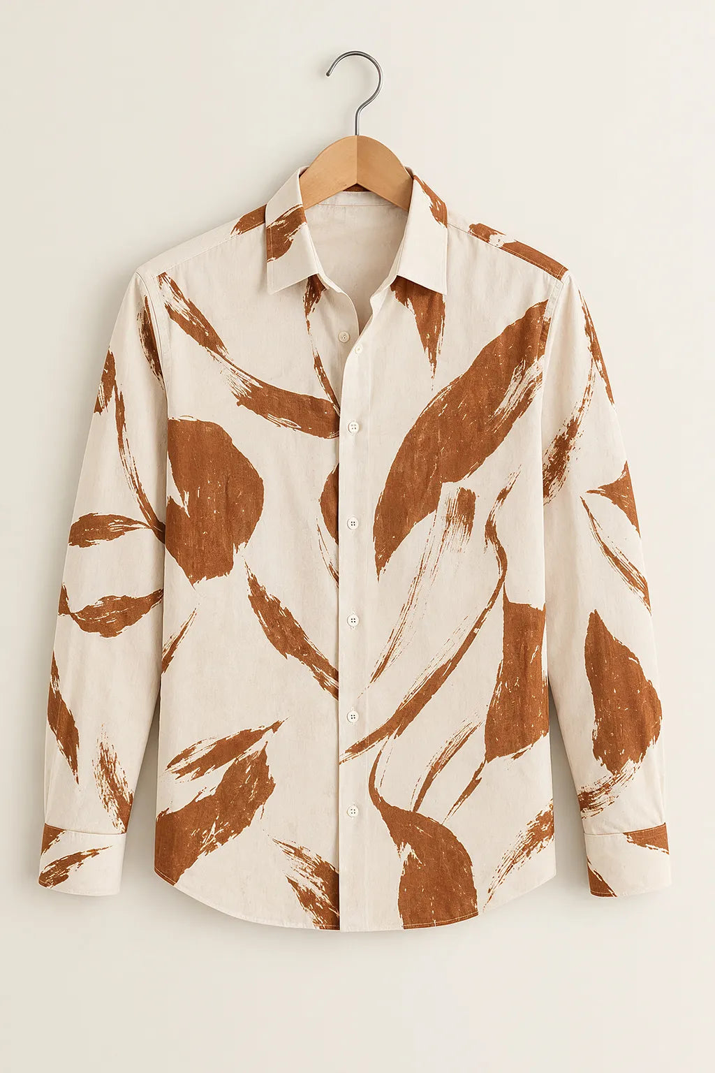 Men’s Brown Brush Print Shirt