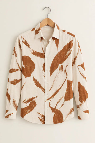 Men’s Brown Brush Print Shirt