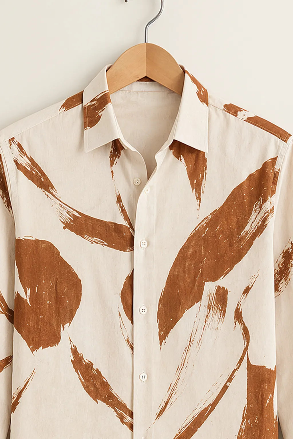 Men’s Brown Brush Print Shirt