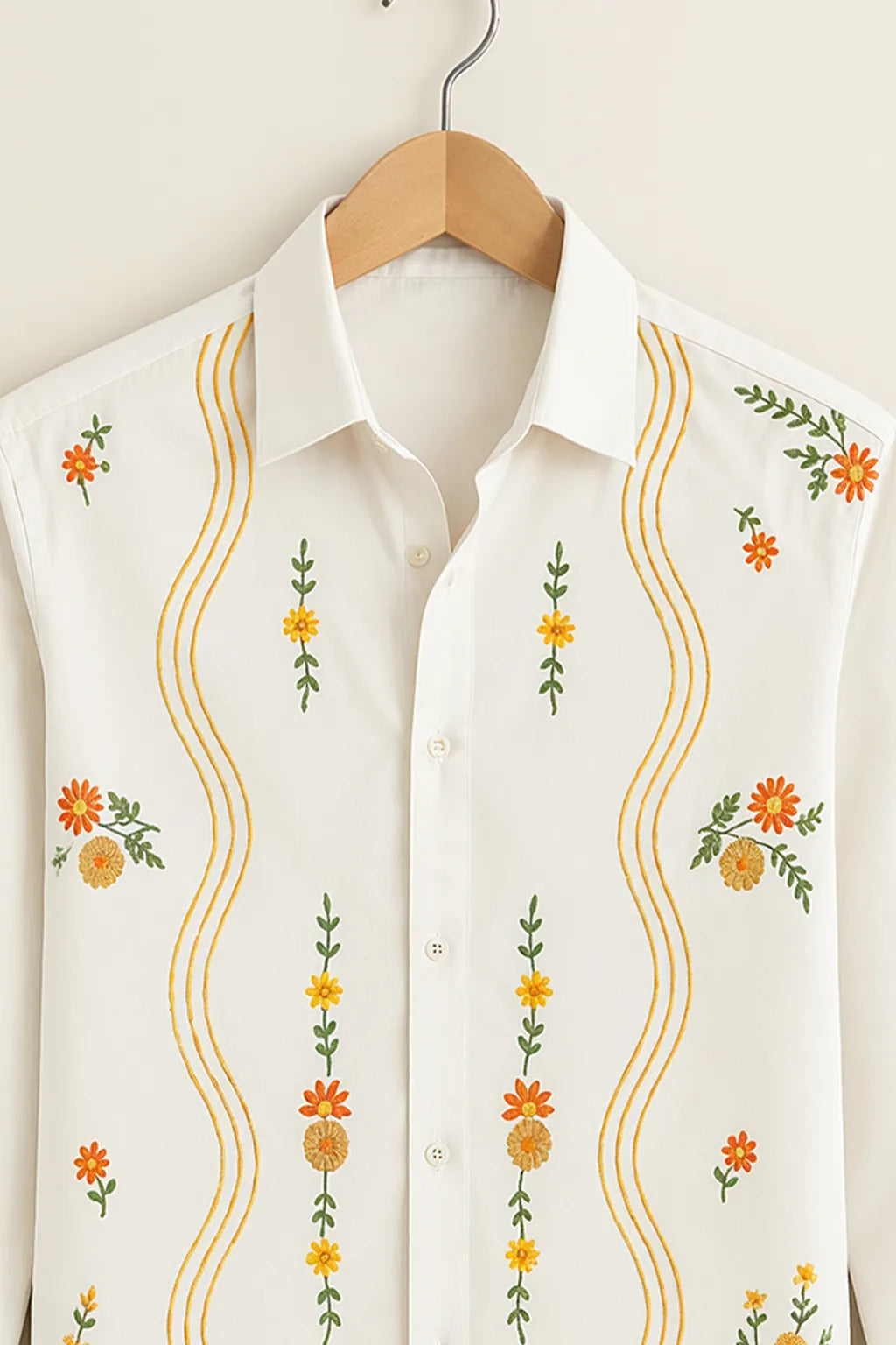 Men’s Floral Wave Print Shirt