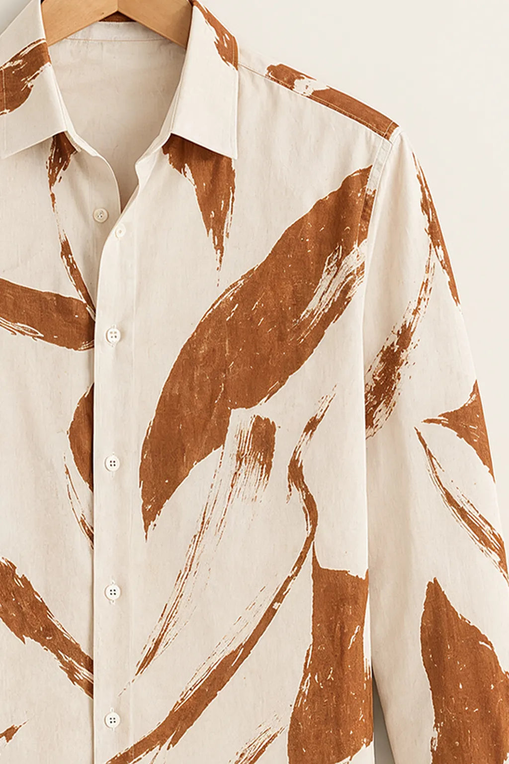 Men’s Brown Brush Print Shirt