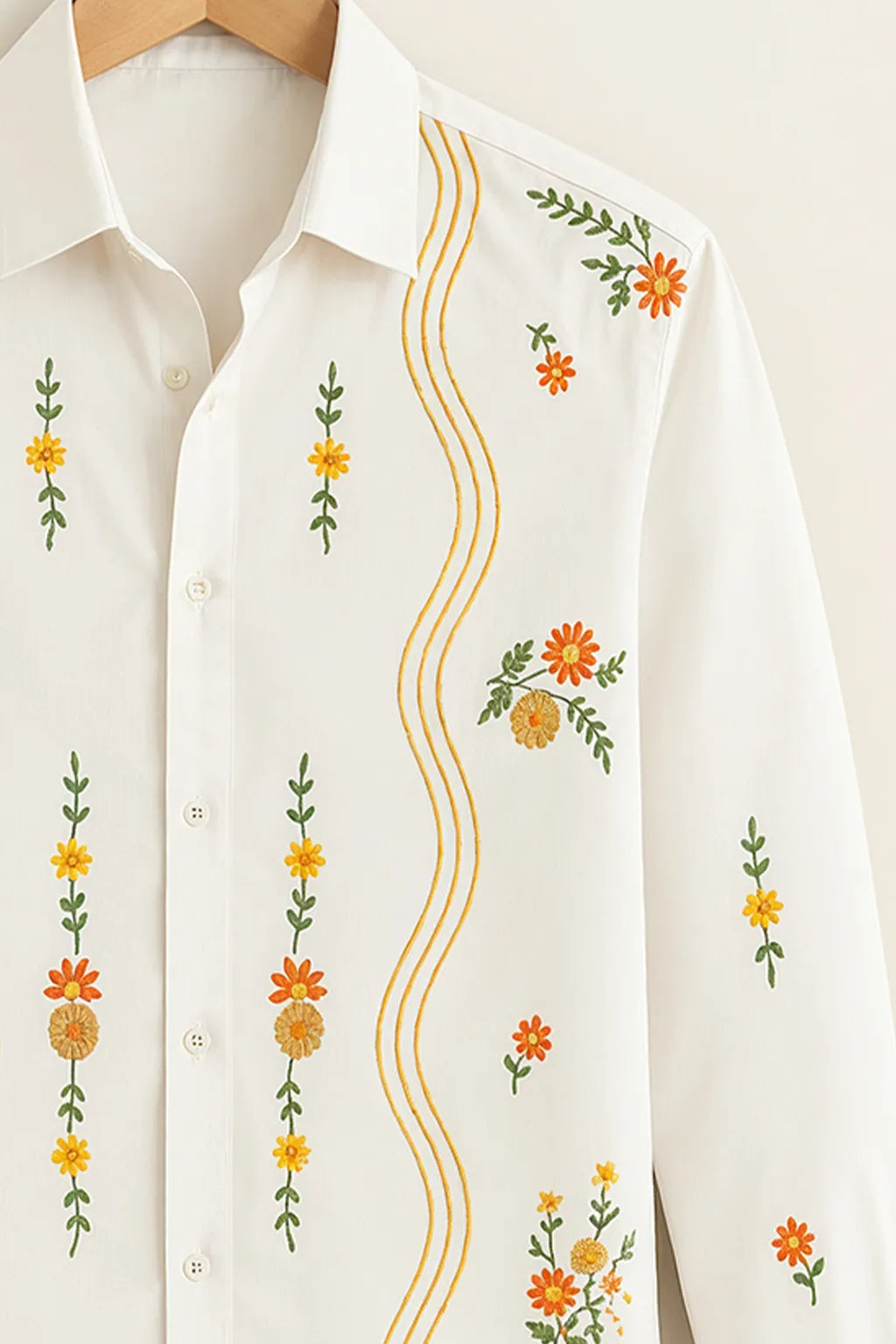 Men’s Floral Wave Print Shirt
